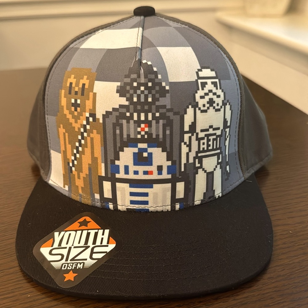 Star Wars Darth Vader Chewbacca Storm Trooper R2-D2 YOUTH Snapback Cap Hat